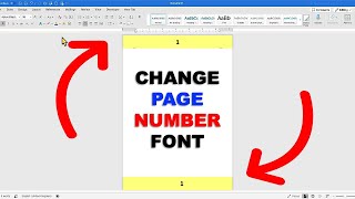 How to Change Font Style of Page Number in Word [upl. by Anelhtac]