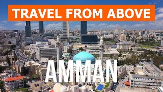 Amman Jordan  Trip attractions places tourism travel  Video 4k drone  Amman city what to see [upl. by Retsof]