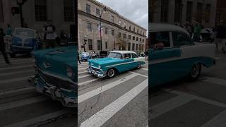 56 Chevy Belair Tri Five at the Mother Road Route 66 car show Springfield Illinois shorts [upl. by Llenra]