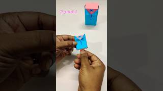 DIY Cute Origami Mini Paper Matchbox Craft 🤗🥳 [upl. by Htebharas]