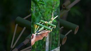 Bamboo creations with Bamboo archer bamboo Diy Slingshots Bambooart [upl. by Mchail]