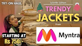 Latest amp Trendy WINTER JACKETS from MYNTRA 🩷  Honest Review Tryon  Gimaashi [upl. by Saree135]