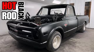 I PAINTED THE ‘68 C10 HOT ROD BLACK Filmed in 4K on iPhone 13 Pro [upl. by Affay]