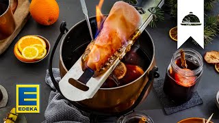 Feuerzangenbowle Rezept  Kultigen Punsch mit süßen Fruchtspießen selber machen  EDEKA [upl. by Zeiger706]