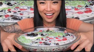 THAI DESSERT IS ALWAYS A GOOD DESSERT ASMR EATING SOUNDS NO TALKING  SASASMR [upl. by Inaluahek]