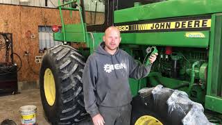 John Deere 5830 forage harvester clutch shaft repair [upl. by Eenwat]