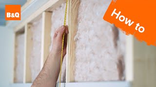 How to insulate amp plasterboard a stud wall [upl. by Annohsal211]