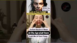 Look 10 Years Younger Remove Face Wrinkles in 03 Steps yoga wrinkles antiaging face shorts [upl. by Ylla444]