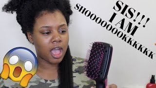 THE BLOW DRYER EVERY NATURAL NEEDS Revlon ONE STEP Hair dryer REVIEW DEMO  Sis  Im SHOOK [upl. by Allerim]