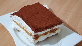 اسهل طريقة لتحضير التيراميسو الايطالي لذيذ وبدون بيض👌😍 Tiramisu italien facile [upl. by Lerual]