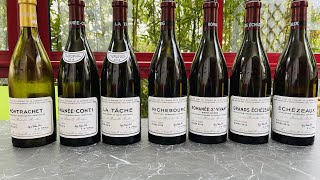 Domaine de la RomanéeConti 6 grands crus 2014 et Montrachet 2013 le 27 novembre 2022 [upl. by Alleuol227]