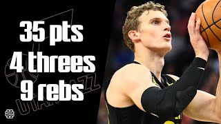 Lauri Markkanen 35 pts 4 threes 9 rebs vs Grizzlies 2425 season [upl. by Ecneralc]