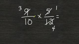 Multiplying Fractions Using Cancellation [upl. by Christoforo]