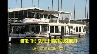 The Sure Thing Houseboat at Lake Travis in Austin Texas [upl. by Enylekcaj]