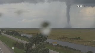 Tornado crosses I75 as Hurricane Milton approaches Florida coast [upl. by Benji568]