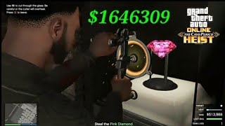 Cayo Perico Heist Elite Challenge Solo Pink Diamond  Grand Theft Auto 5 [upl. by Ailedamla]