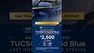 New 2024 Hyundai Tucson Hybrid Blue  December Holiday Specials [upl. by Whitver]