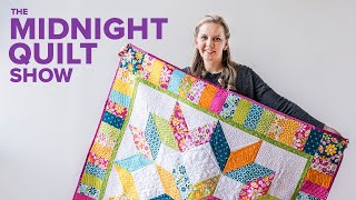 Carpenter Star Quilt Tutorial  Midnight Quilt Show SEASON 3 PREMIERE with Angela Walters [upl. by Ansev344]