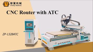 ZP1328 ATC CNC Router with Automatic Tools Change CNC engraving machine automatic cutting machine u [upl. by Nitsrek]