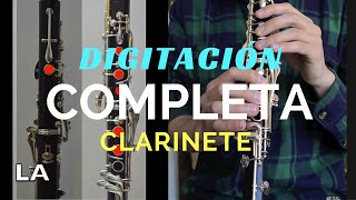 Escala Cromática en clarinete con posiciones  How to play chromatic scale [upl. by Llain]