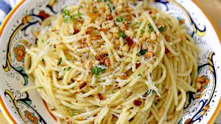 10 Minute Recipe Spaghetti Aglio e Olio  Laura Vitale [upl. by Ellehcyar387]