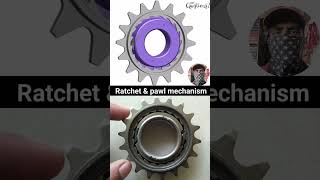 Bicycle freewheel Sprocket Ratchet Mechanism working mechanical automobile engineering gear [upl. by Arahs]