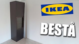 IKEA BESTA  How to install BESTÅ Storage combination with doors  assemblage meuble colonne [upl. by Hinze712]