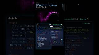 🌌🖱️ Create a Particles Cursor Effect with Threejs ✨💻shorts shortvideo cssanimation html5css3 [upl. by Derwood]