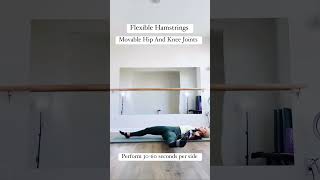 Hamstring Hip Joint Knee Joint Stretching With A Stretch Belt To Increase Flexibility [upl. by Nocaj]