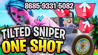 Tilted Sniper One Shot Dux 868593315082 Fortnite Creative New Snipers Only One Shot Map Code 🎯 [upl. by Kendell]