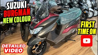 All New 2024 Suzuki Burgman New Colour Review Video  Suzuki Burgman Street 125 Ride Connect Edition [upl. by Raycher]