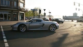 Porsche Carrera GT Powerslide and fast acceleration [upl. by Nada]