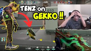 TenZ plays NEW Agent Gekko for the FIRST TIME in Valorant [upl. by Ettennej813]