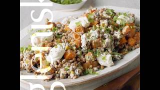 Squash Lentil amp Pistachio Salad with Yogurt Labneh [upl. by Winzler984]