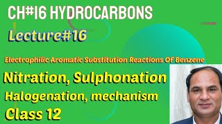 Ch16Lec16 Electrophilic Aromatic Substitution Reactions Of Benzene Class12 Chemistry [upl. by Ymarej]