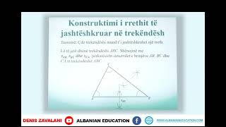 8 02 031 Java e tetë Matematikë konstruktimi i rrethit të jashtëshkruar në trekëndësh [upl. by Lissi807]