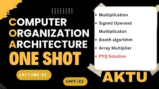 COA aktu  COA Unit2  Lecture  22  COA One Shot  Aktu Exam  2nd Year  COA PYQ Solution [upl. by Trakas528]