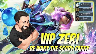 VIP Zeri  Be wary the scary carry  TFT Neon Nights  Teamfight Tactics [upl. by Nollek]