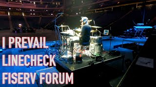 I Prevail  Linecheck  Drum Tech  Fiserv Forum [upl. by Nywg362]