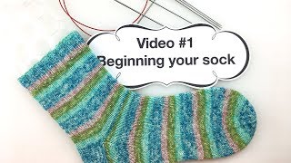 Learn to Knit Socks  1 Beginning Your Sock [upl. by Suoicerp]