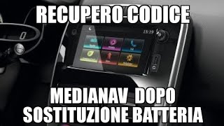 RECUPERO CODICE MEDIANAV DOPO SOSTITUZIONE BATTERIA GRATIS 100 FUNZIONANTE [upl. by Ramma246]