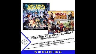 DCEASED Gotham City Outbreak vs Marvel Zombies Heroes Resistance  a retail box set comparison [upl. by Aehr]