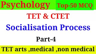 Socialisation process psychology important mcq in hindiamp EnglishTETCTET ARTSMEDICALNON [upl. by Anitneuq]