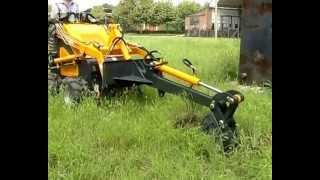 HYSOON HY380 MINI SKID STEER LOADER WITH DIGGER ATTACHMENT [upl. by Suedaht864]