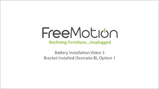 FreeMotion Battery Install 3 Bracket Installed Scenario B Option 1 [upl. by Nirej]