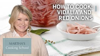 How to Make Martha Stewarts Pickled Onions  Marthas Cooking School  Martha Stewart [upl. by Arracot557]