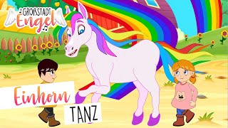 Einhorn Tanz  KINDERLIEDER ZUM TANZEN  BEWEGUNGSLIEDER ♫ CARTOON VIDEO  GroßstadtEngel [upl. by Nimajaneb]