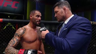 UFC Vegas 28 Santiago Ponzinibbio Octagon Interview [upl. by Brianne784]