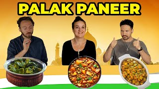 Foreigners Try Indian Food  VEGETARIAN  for The First Time  PALAK PANEER  ALOO BAINGAN [upl. by Iadrahc]