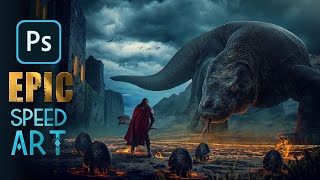 Epic Cinematic Photo Manipulation Speed Art  Photoshop Tutorial [upl. by Baalbeer]